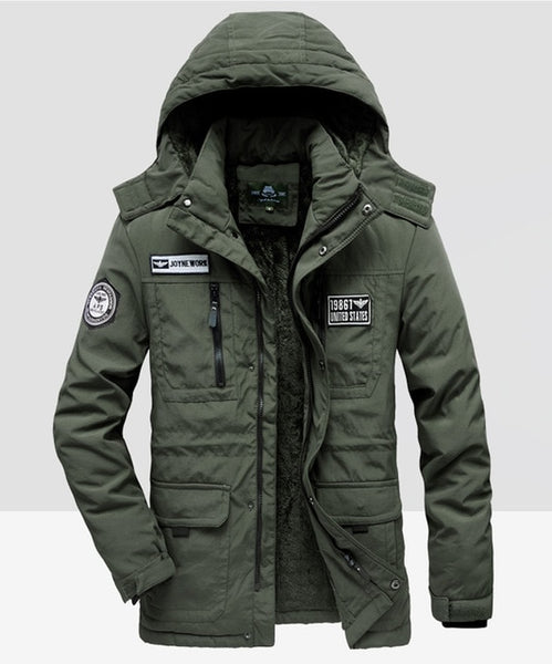 Winter Jacket Men Fleece Warm Cotton-Padded coats Thickens Military Overcoat Windbreaker Parka men Brand Clothing size M~4XL-kopara2trade.myshopify.com-