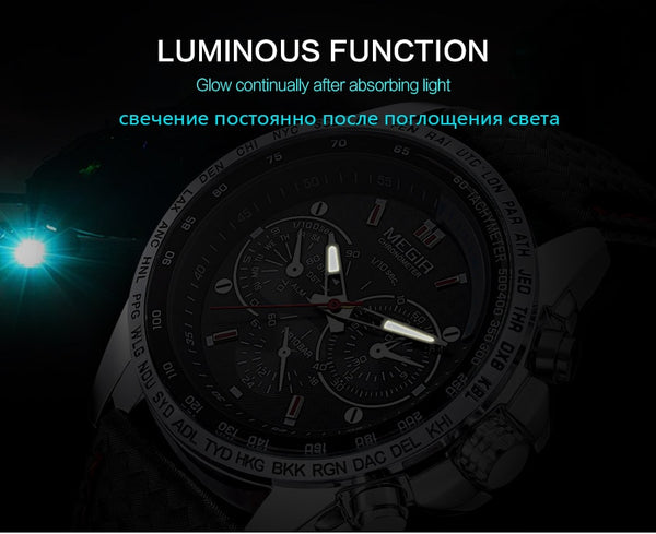 MEGIR Fashion Quartz Watches Men Luxury Mesh Strap Waterproof Wristwatch Decorative Chronograph Watch Man Relogio Masculino 1010-kopara2trade.myshopify.com-