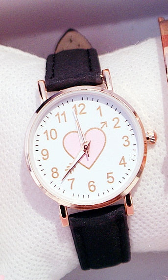 Sakura Pink Children's Female Watch Female Student Fashion Watch Simple Girl Girlfriends Cute One Arrow Wear Heart-shaped Watch-kopara2trade.myshopify.com-