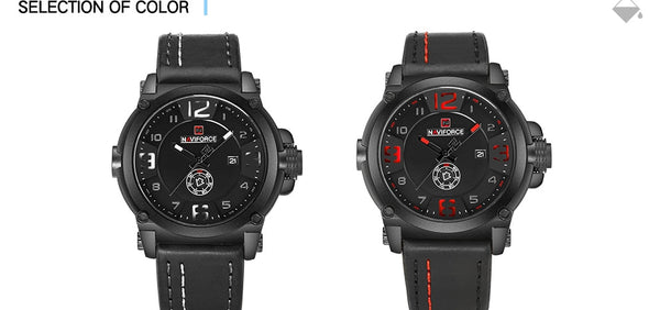 Top Brand Luxury NAVIFORCE Men Sports Watches Men's Army Military Leather Quartz Watch Male Waterproof  Relogio Masculino-kopara2trade.myshopify.com-