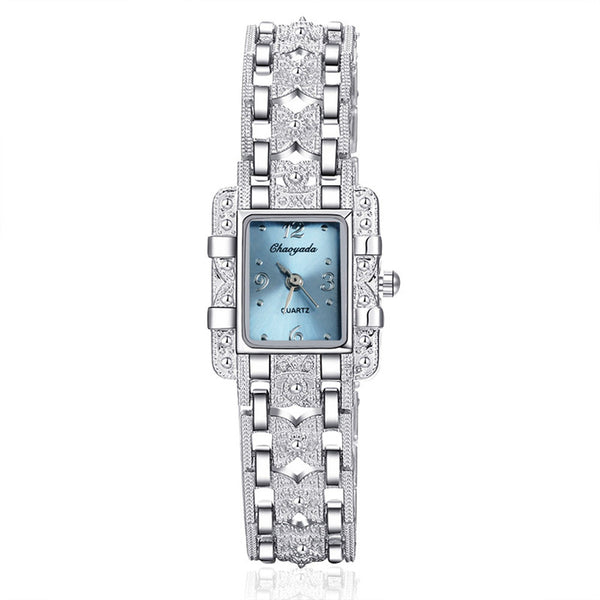 Women Watch Rectangle Dial Silver Stainless Steel Crystal Watches Fashion Quartz For Women ladies major relojes Hot Sale Relojes-kopara2trade.myshopify.com-