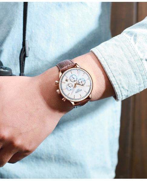HAIQIN New Men's Watches Sport mens watches top brand luxury men watch Gold Quartz wriswatch Male military Leather Reloj hombres-kopara2trade.myshopify.com-