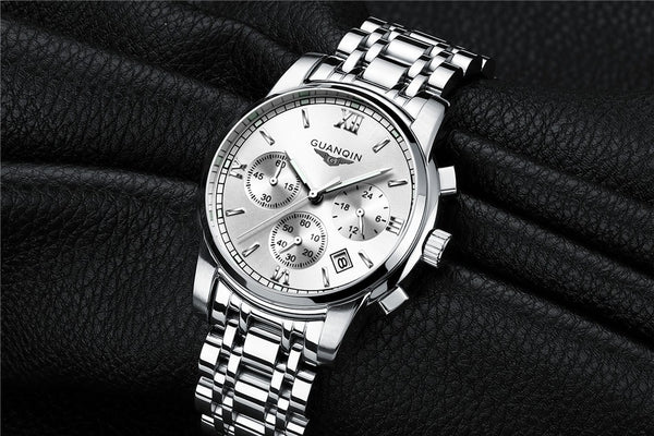 relogio masculino GUANQIN Mens Watches Top Brand Luxury Fashion Business Quartz Watch Men Sport Full Steel Waterproof Wristwatch-kopara2trade.myshopify.com-