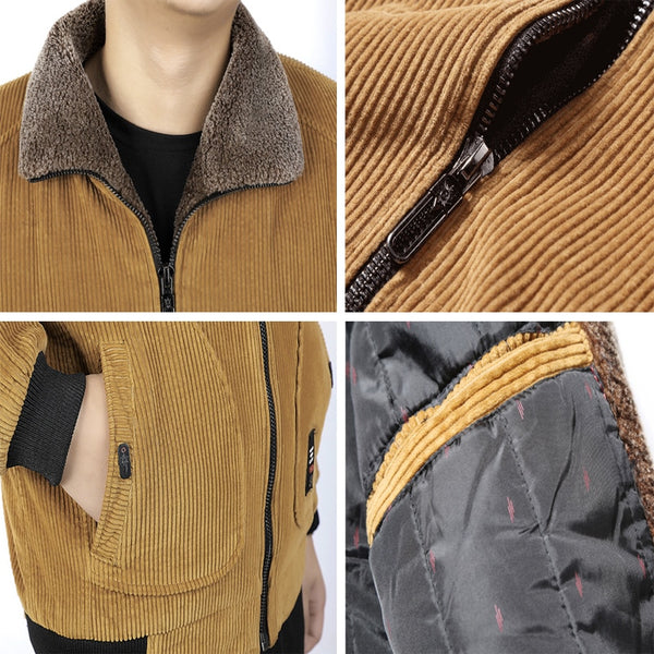 DIMUSI Winter Men's Bomber Jacket Fashion Man Corduroy Cotton Warm Padded Coats Casual Outwear Thermal Jackets Mens Clothing-kopara2trade.myshopify.com-