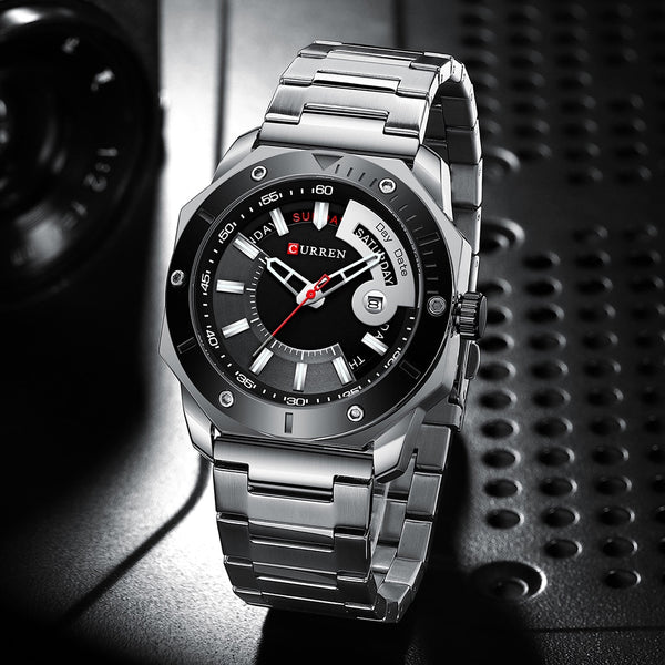 CURREN Men's Watch Fashion Chic Stainless Steel Quartz Male Watches with Date and week Gentleman Choice-kopara2trade.myshopify.com-