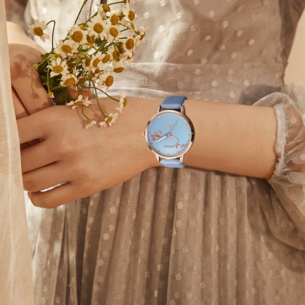 Simple Female Dress Wristwatches Classical Design Printed Butterfly Luxury Women Fashion Watches Ladies Quartz Leather Watch-kopara2trade.myshopify.com-