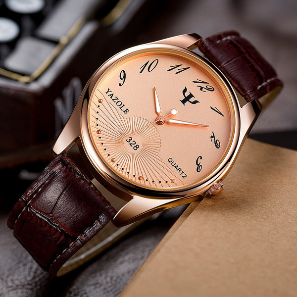 Brand Yazole Watch Business Belt Men's Watch Unique Leisure Leather Watches Fashion Luminous Quartz Watch-kopara2trade.myshopify.com-