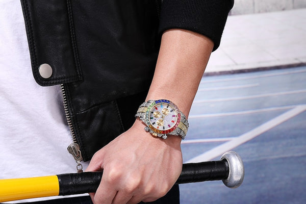 Unique Watch Men Luxury Brand  Trending Mens calendar Rose Gold Watch Quartz Clock Chronograph Diamond Steel Iced Out Watch 2020-kopara2trade.myshopify.com-