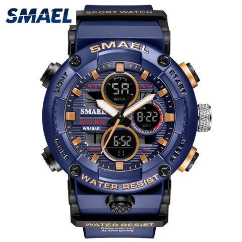 SMAEL Sport Watch Men Waterproof LED Digital Watches Stopwatch Big Dial For Male 8038 relogio masculino Men Watches Quartz-kopara2trade.myshopify.com-