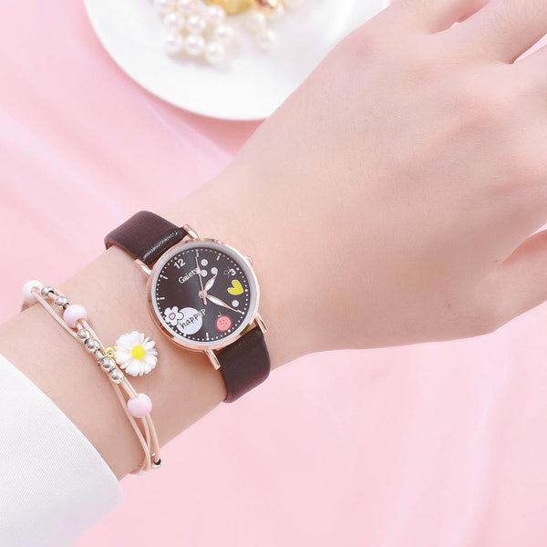 zegarek Kids Watches Set Students Children Pink Watch Girls Leather Strap Child Hours Quartz Wristwatch Girl Gift-kopara2trade.myshopify.com-