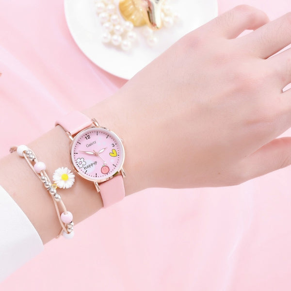 zegarek Kids Watches Set Students Children Pink Watch Girls Leather Strap Child Hours Quartz Wristwatch Girl Gift-kopara2trade.myshopify.com-