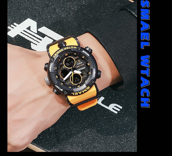 SMAEL Sport Watch Men Waterproof LED Digital Watches Stopwatch Big Dial For Male 8038 relogio masculino Men Watches Quartz-kopara2trade.myshopify.com-