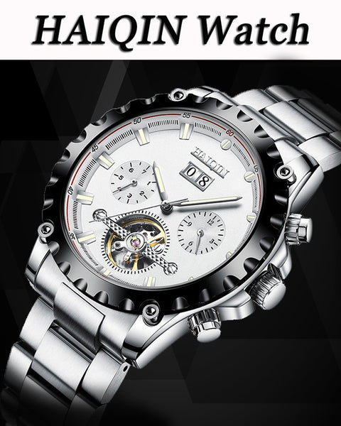 HAIQIN Automatic Men watch mechanical tourbillon Men's watches top brand luxury wrist watch men waterproof Business Montre homme-kopara2trade.myshopify.com-