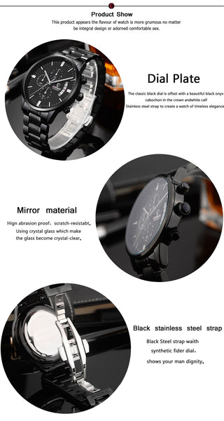 CHENXI Mens Watches New Stainless Steel Waterproof Top Luxury Brand Quartz Sport Watch Men Date Chronograph Relogio Masculino-kopara2trade.myshopify.com-