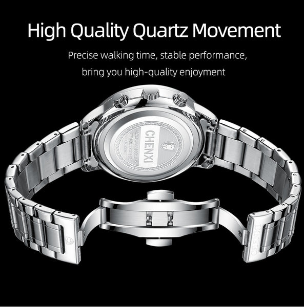 CHENXI Fashion New Men Watches Sport Waterproof Top Brand Luxury Chronograph Quartz Watch Full Steel Men Clock Relogio Masculino-kopara2trade.myshopify.com-