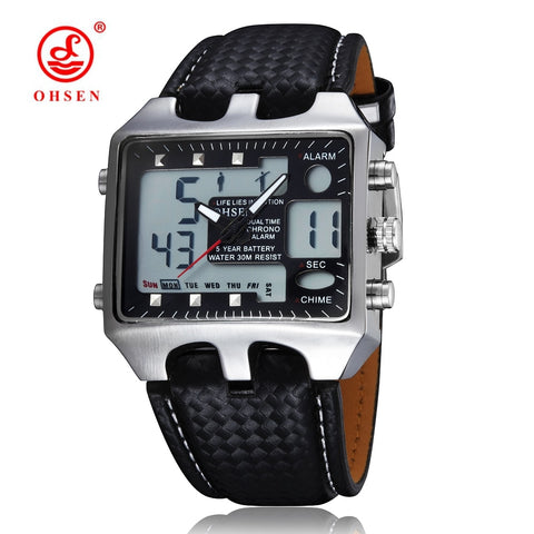 OHSEN Fashion Outdoor Sport Watch Men Multifunction 5 Bar Waterproof Black Military Digital Wristwatches Relogio Masculino-kopara2trade.myshopify.com-