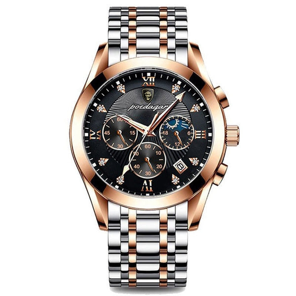 POEDAGAR Men Watches 2021 New Fashion Leather Waterproof Luminous Top Brand Luxury Mens Quartz Wristwatch Relogio Masculino-kopara2trade.myshopify.com-