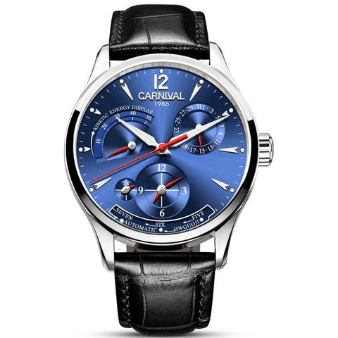 High end Business Watch men CARNIVAL Fashion Multifunction Automatic Watch With Energy display,Calendar,24hours display Luminous-kopara2trade.myshopify.com-