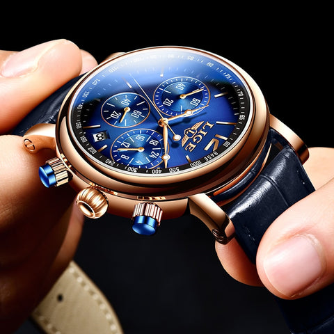 LIGE New Luxury Business Watches Quartz Men's Watches Leather Strap 30M Waterproof Fashion Men's Watch Relogio Masculino-kopara2trade.myshopify.com-