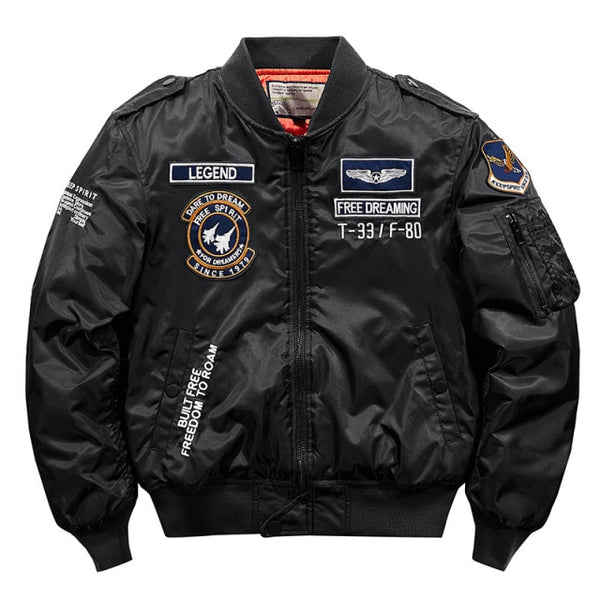 Hip hop Jacket Men High quality Thick Army Navy White Military motorcycle Ma-1 aviator Pilot Men Baseball Bomber Jacket Men