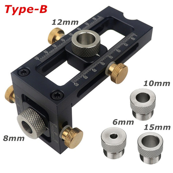 Woodworking Drill Guide Hole Puncher Locator 2 In 1 Doweling Jig For Furniture Connecting Installation Household Carpentry Tools-kopara2trade.myshopify.com-