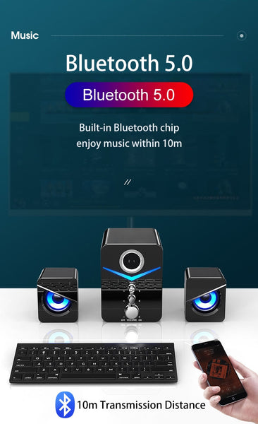Home Theater System Caixa De Som PC Bass Subwoofer Bluetooth