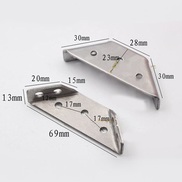 Retail 4pcs Multifunctional Stainless Steel Angle Code Right Angle Fixed Bracket Furniture Wood Board Angle Hardware Accessories-kopara2trade.myshopify.com-