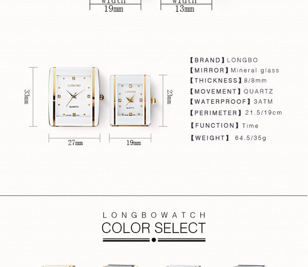 Brand Men Women's Lovers Ceramic Casual Unique Quartz Wrist Watch-kopara2trade.myshopify.com-