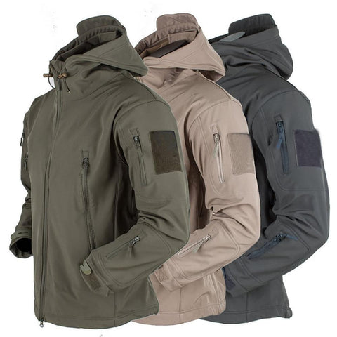 Men's jacket Outdoor Soft Shell Fleece Men's And Women's Windproof  Waterproof Breathable And Thermal Three In One Youth Hooded-kopara2trade.myshopify.com-