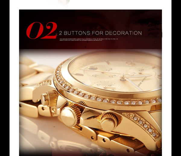 Rose Gold Top Luxury Brand Women Rhinestone Watches Montre Femme Calendar Waterproof Fashion Dress Ladies watch-kopara2trade.myshopify.com-