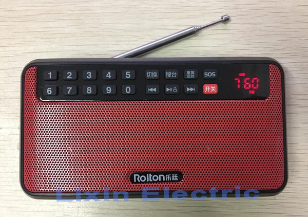 RoltonT60 MP3 Stereo Player Mini Portable Audio Speakers FM Radio With LED Screen Support TF card Playing Music LED Flashlight-kopara2trade.myshopify.com-