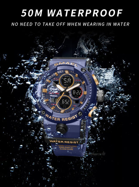 SMAEL Sport Watch Men Waterproof LED Digital Watches Stopwatch Big Dial For Male 8038 relogio masculino Men Watches Quartz-kopara2trade.myshopify.com-