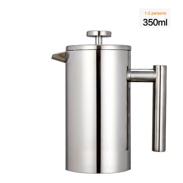 Stainless Steel French Press Coffee Maker Double Walled