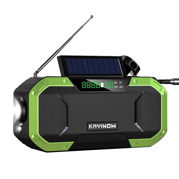 Protable Solar Hand Crank Radio Dynamo Powered Bluetooth