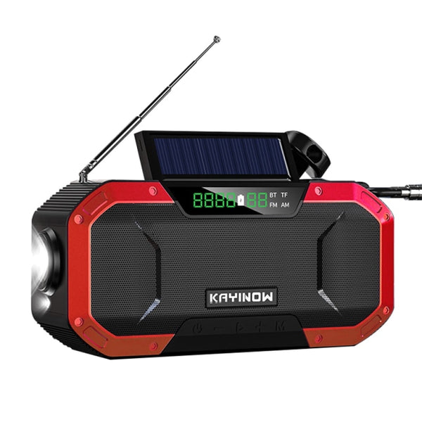 Protable Solar Hand Crank Radio Dynamo Powered Bluetooth