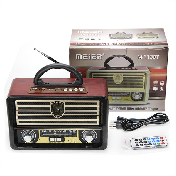 M-113BT New Wooden Retro Bluetooth-compatible Speaker Card