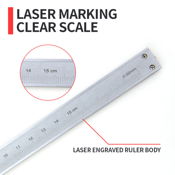 Vernier Calipers Carbon Steel Micrometer Ruler Inner And Outer Diameter Measurement Ruler Woodworking Measuring Tools 0-150mm