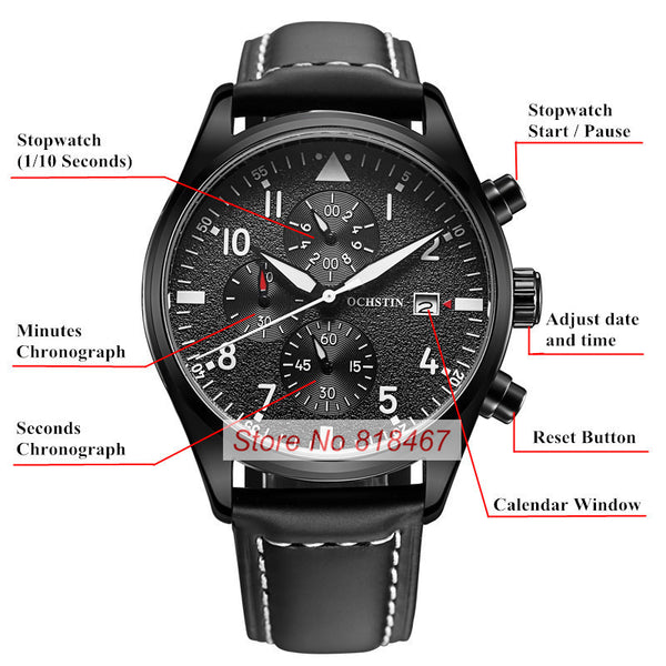 OCHSTIN Wristwatch Chronograph Sports Wristwatches Men horloges mannen Quartz Wrist Wristwatch men erkek saat-kopara2trade.myshopify.com-