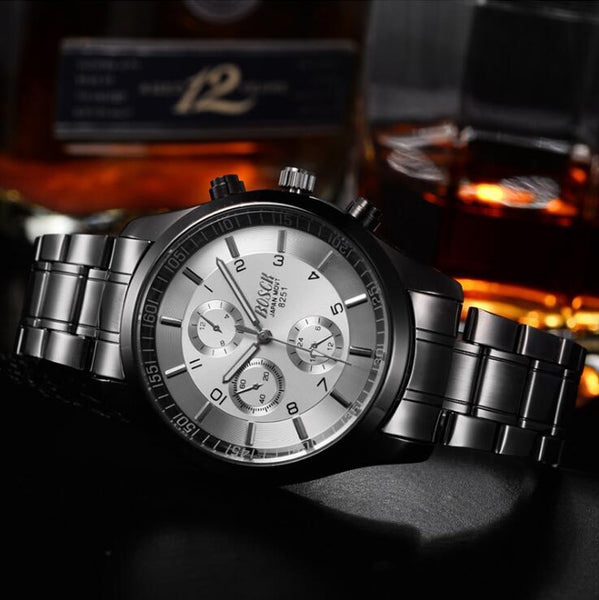 Bosck Men Wristwatch Sports Stainless Steel Hardlex New With Tags Wristwatch Mens Fashion Casual Reloj Hombre Male Quartz-Wristwatch-kopara2trade.myshopify.com-