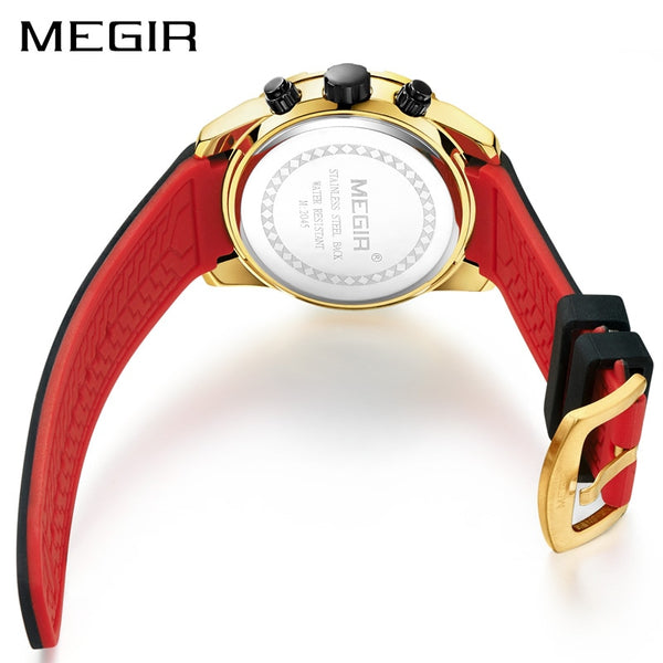 MEGIR Silicone Sport Wristwatch Men  Top Brand Luxury Chronograph Army Military Wristwatches Men Quartz Wristwatch-kopara2trade.myshopify.com-