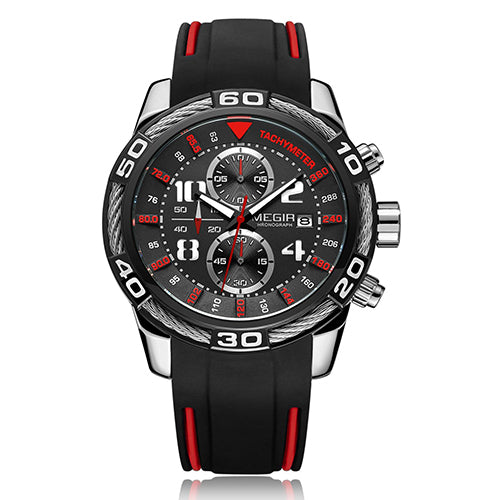 MEGIR Silicone Sport Wristwatch Men  Top Brand Luxury Chronograph Army Military Wristwatches Men Quartz Wristwatch-kopara2trade.myshopify.com-