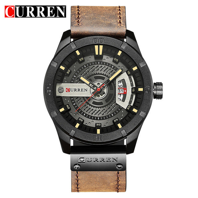 CURREN Date Men Wristwatch New Top Luxury Brand Sport Military Army Business Male Leather Quartz  Mens Wristwatches Gift 8301-kopara2trade.myshopify.com-Watch