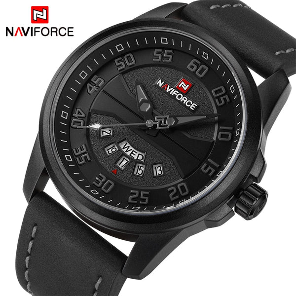 New Luxury Brand NAVIFORCE Men Fashion Casual Wristwatches Men's Quartz  Man Leather Strap Army Military Sports  Wristwatch-kopara2trade.myshopify.com-Watch