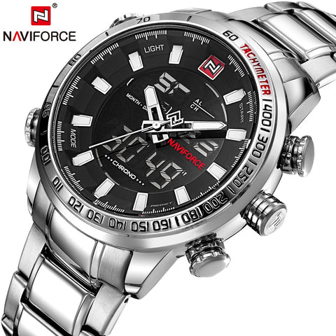 NAVIFORCE Mens Quartz Analog Wristwatch Luxury Fashion Sport Wristwatch Waterproof Stainless Male Wristwatches Wristwatches-kopara2trade.myshopify.com-Watch