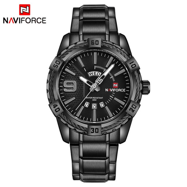 Top Brand NAVIFORCE Luxury Men Fashion Sports Wristwatches Men's Quartz Date Clock Man Stainless Steel Wrist Wristwatch-kopara2trade.myshopify.com-