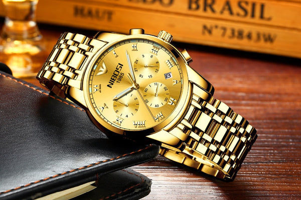 NIBOSI Gold Luxury Famous Top Brand Men Golden Wristwatch   Military Army Analog Quartz Wristwatch For Businessman-kopara2trade.myshopify.com-Watch