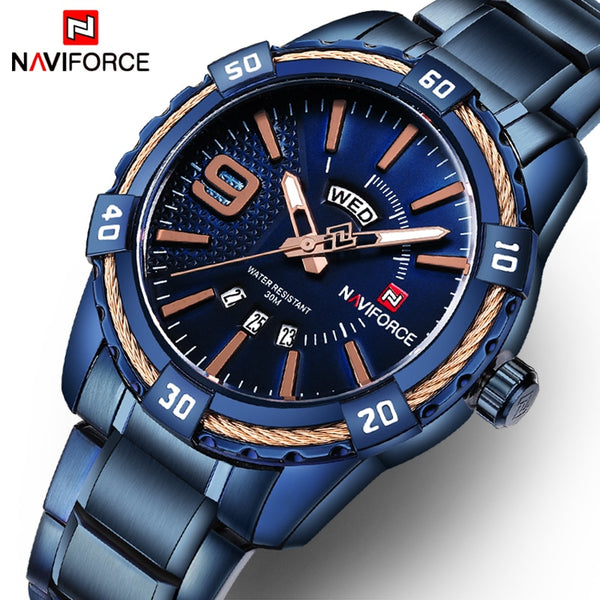 NAVIFORCE Fashion Casual Brand Waterproof Quartz Wristwatch for Men-kopara2trade.myshopify.com-Watch
