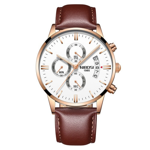 Rose Gold Color  NIBOSI Men Wristwatch Luxury Top Brand Men's Wristwatch Fashion Dress New Military Quartz Wristwatch Hot  Male Sport NIBOSI-kopara2trade.myshopify.com-Watch