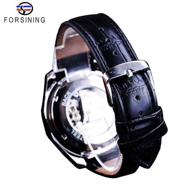 Forsining Mechanical Steampunk Series Men Military Sport Wristwatch Transparent Skeleton Dial Automatic Wristwatch Top Brand Luxury-kopara2trade.myshopify.com-Watch