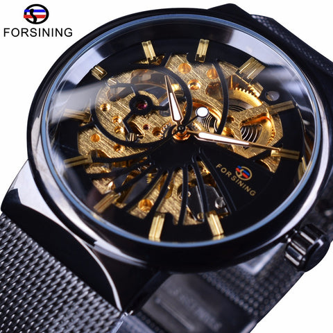 Forsining  Fashion Luxury Thin Small Dial Unisex Design Waterproof Wristwatches Men Luxury Brand Skeleton Wristwatch Male Wristwatch-kopara2trade.myshopify.com-Watch